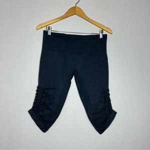 Lululemon In The Flow Crop Leggings Seamless Heathered Blue Women’s
